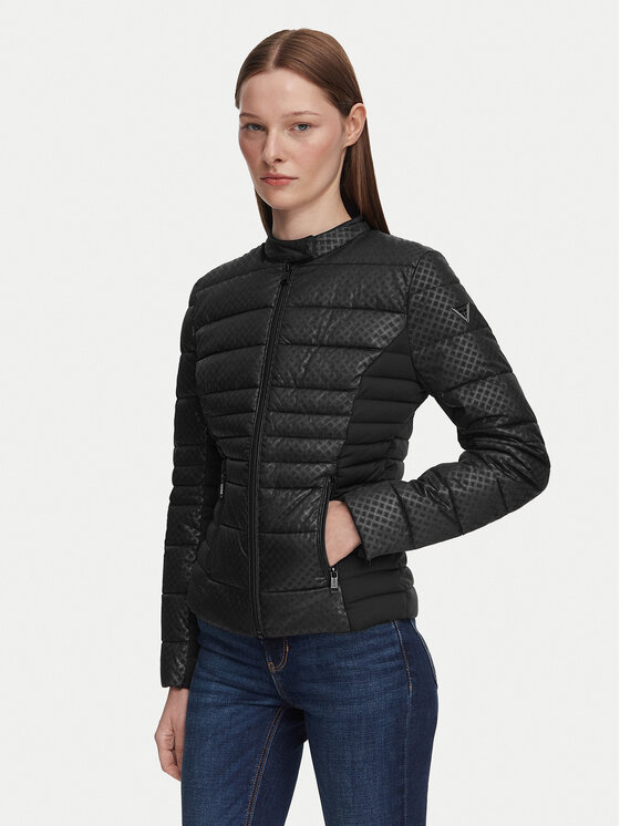 Guess Kurtka przejściowa W6YL16 W2891 Czarny Slim Fit