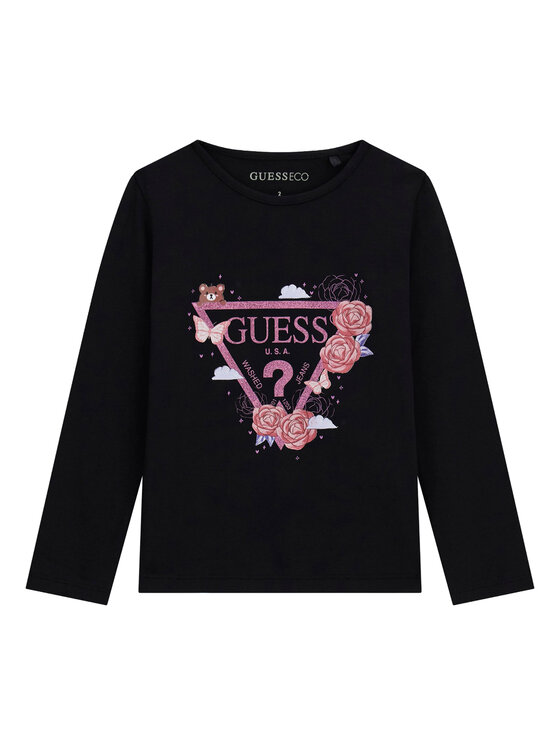 Guess Bluzka K6YI24 K3732 Czarny Regular Fit