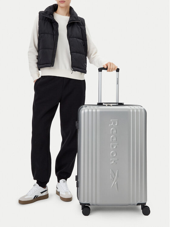 Reebok Walizka duża RBK-WAL-003-07-CCC-L Srebrny