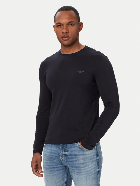 Guess Longsleeve M6YI28 K3733 Granatowy Regular Fit