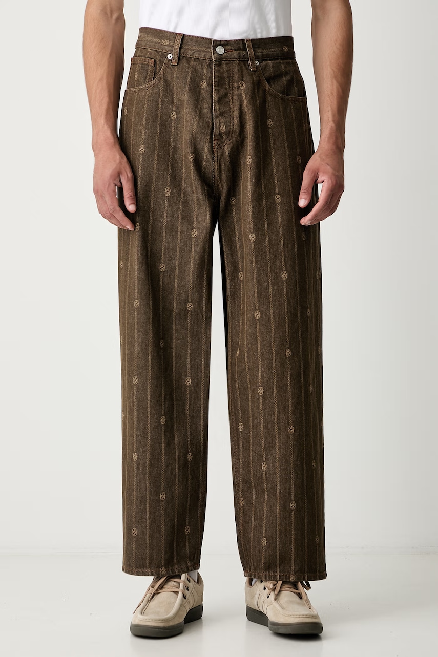 Drôle de Monsieur Monogram jeansy relaxed fit męskie