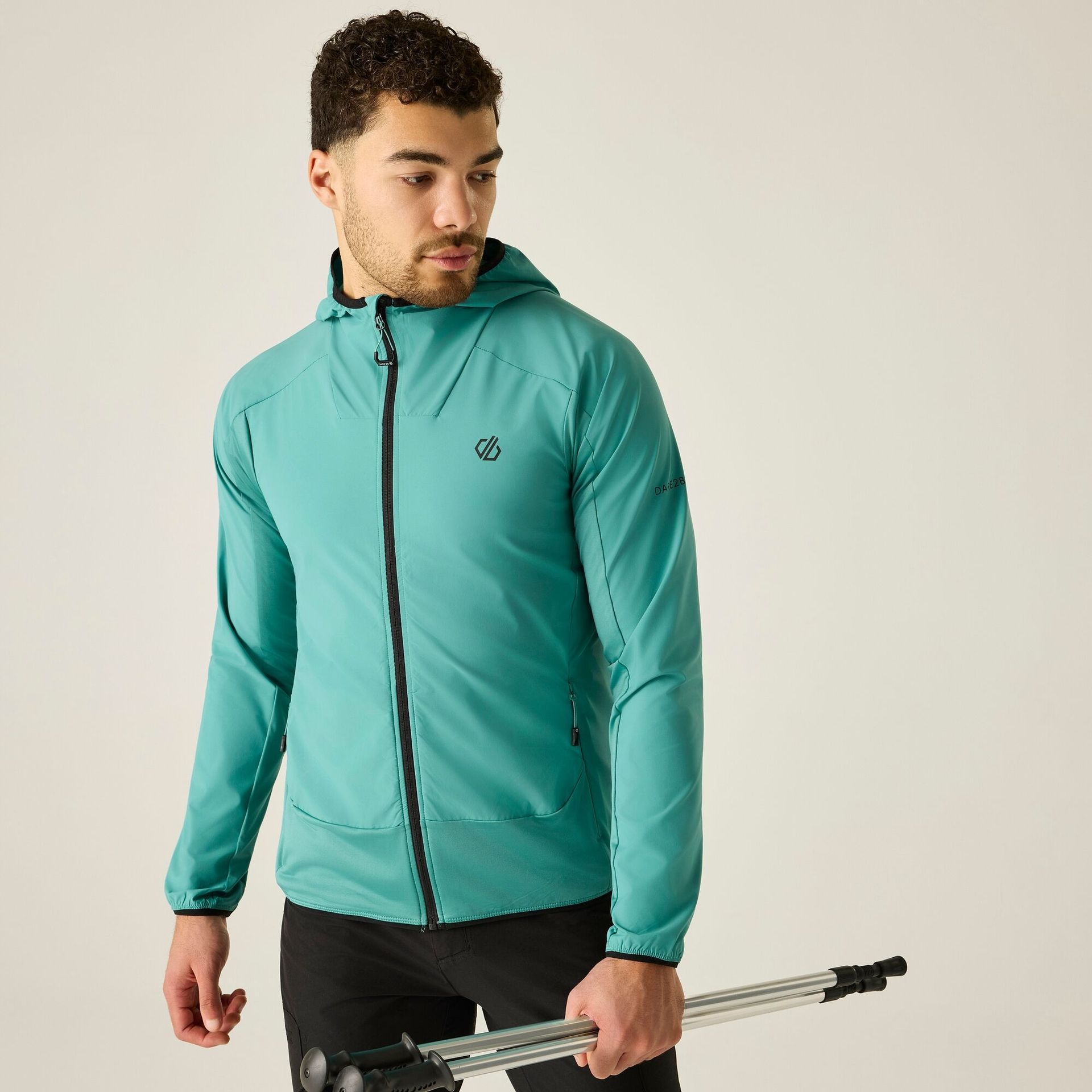 Dare 2b Bluza męska z kapturem rozsuwana Endurance Strength Stretch Zielony, Rozmiar: 3XL