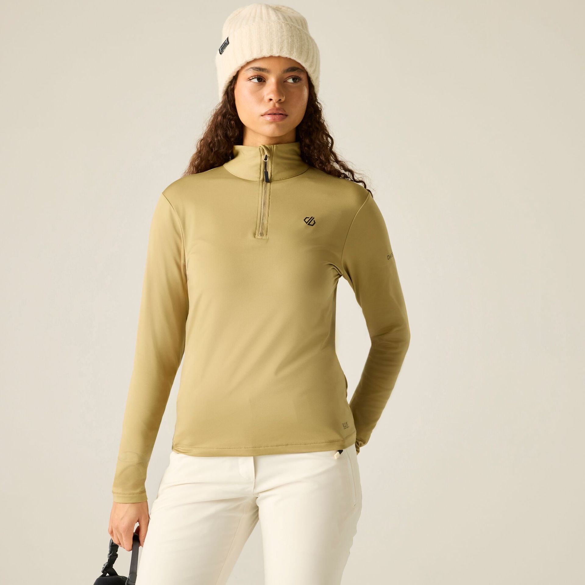 Dare 2b Bluza damska z suwakiem Lowline II Beżowe, Rozmiar: 44