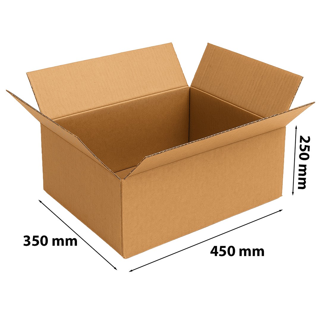 Karton pocztowy klapowy A3 pudełko brązowe 450x350x250 mm Biznesowa L