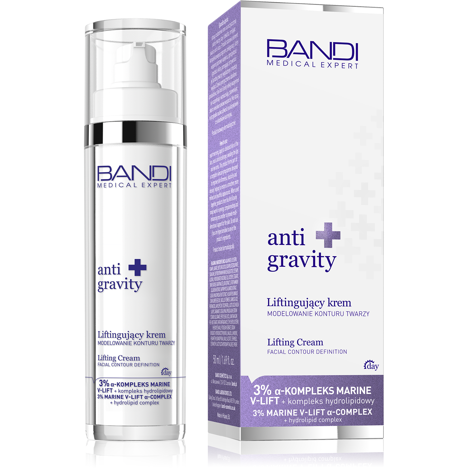 Bandi Medical Expert Anti Gravity Liftingujący Krem Modelowanie Konturu Twarzy na Dzień 50ml