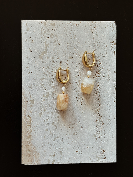 Kolczyki z cytrynem