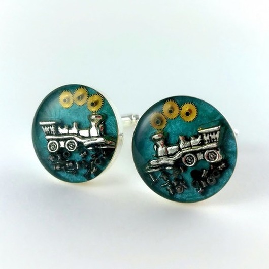 Spinki handmade - Steam Choo-Choo II 3D