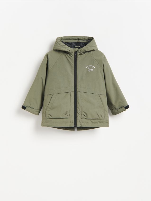 Reserved - Ocieplana parka - ciemnozielony