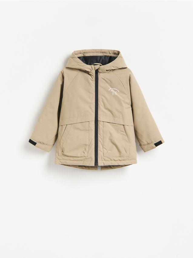 Reserved - Ocieplana parka - beżowy