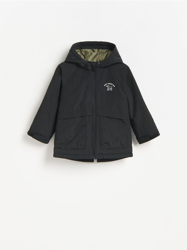 Reserved - Ocieplana parka - czarny