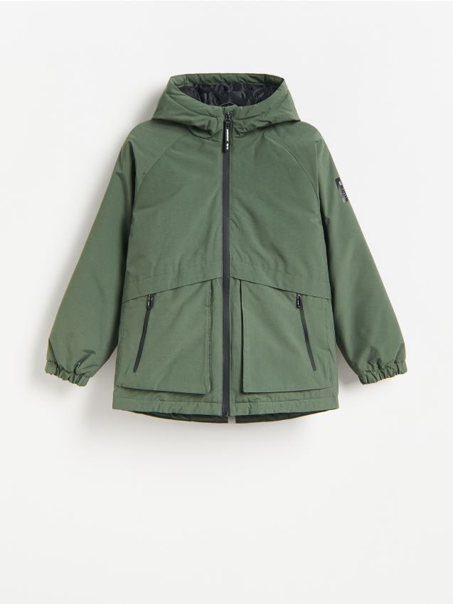 Reserved - Ocieplana parka - ciemnozielony