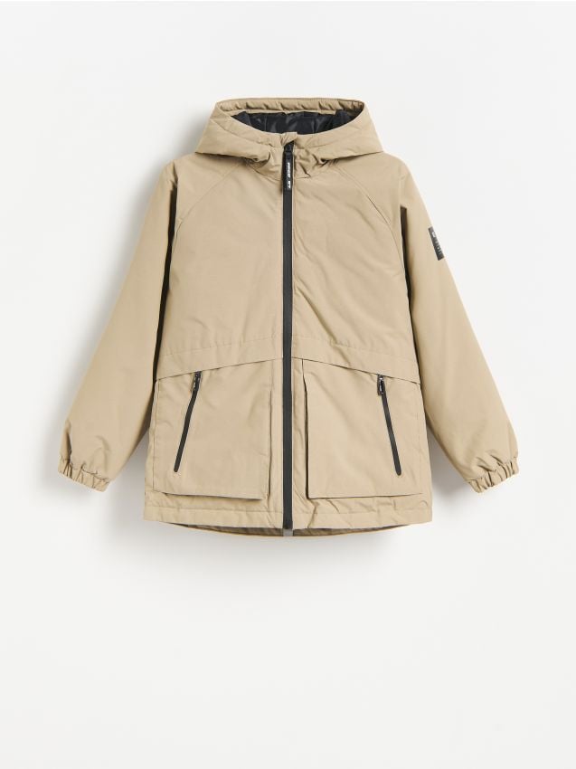 Reserved - Ocieplana parka - beżowy