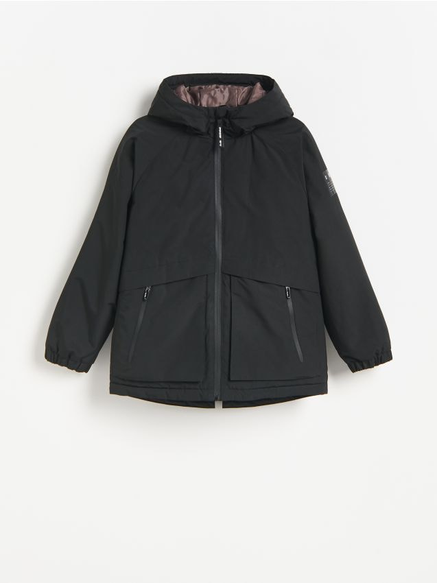 Reserved - Ocieplana parka - czarny