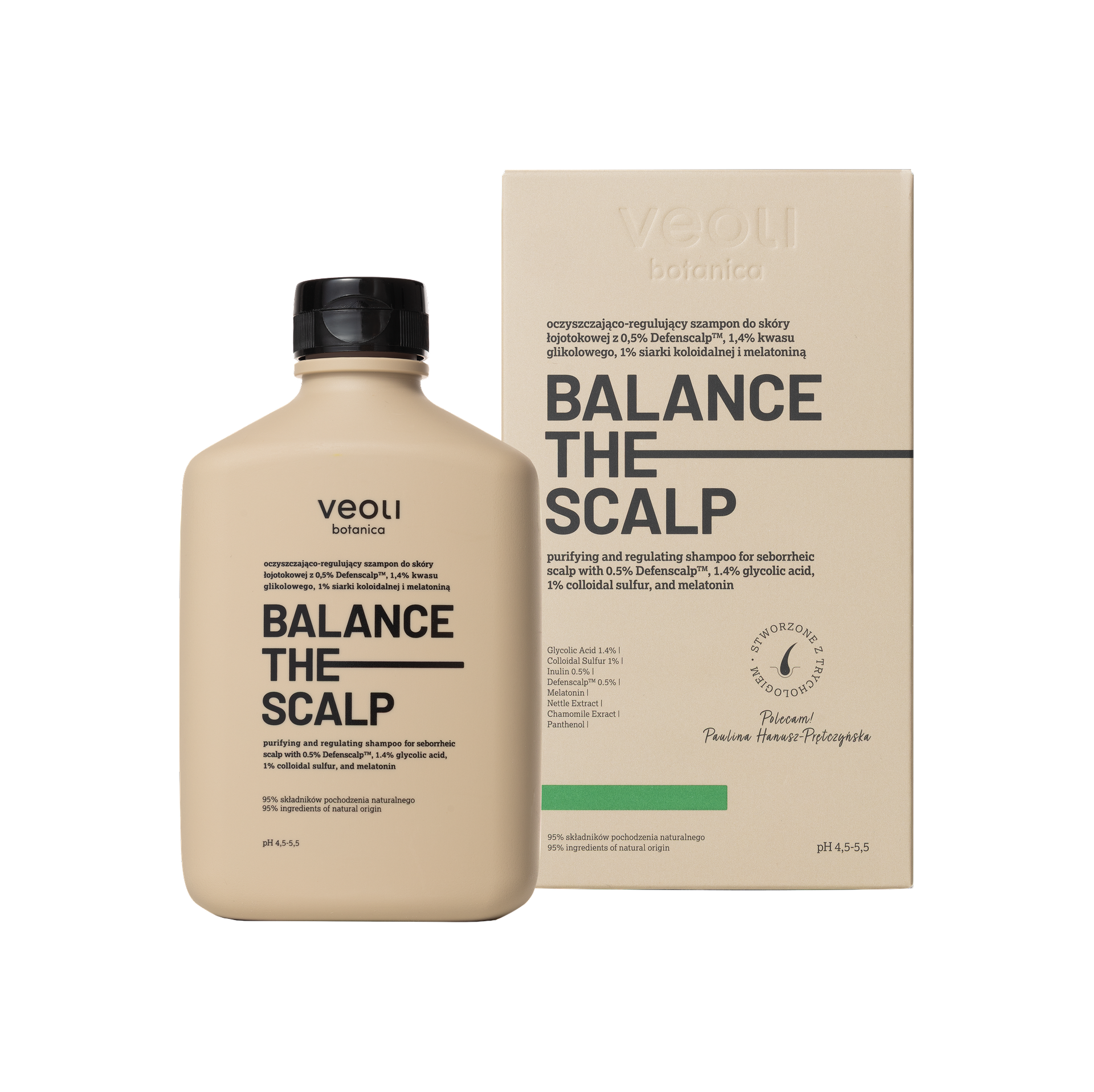 Veoli Botanica Balance The Scalp Oczyszczająco-Regulujący Szampon do Skóry Łojotokowatej 300ml