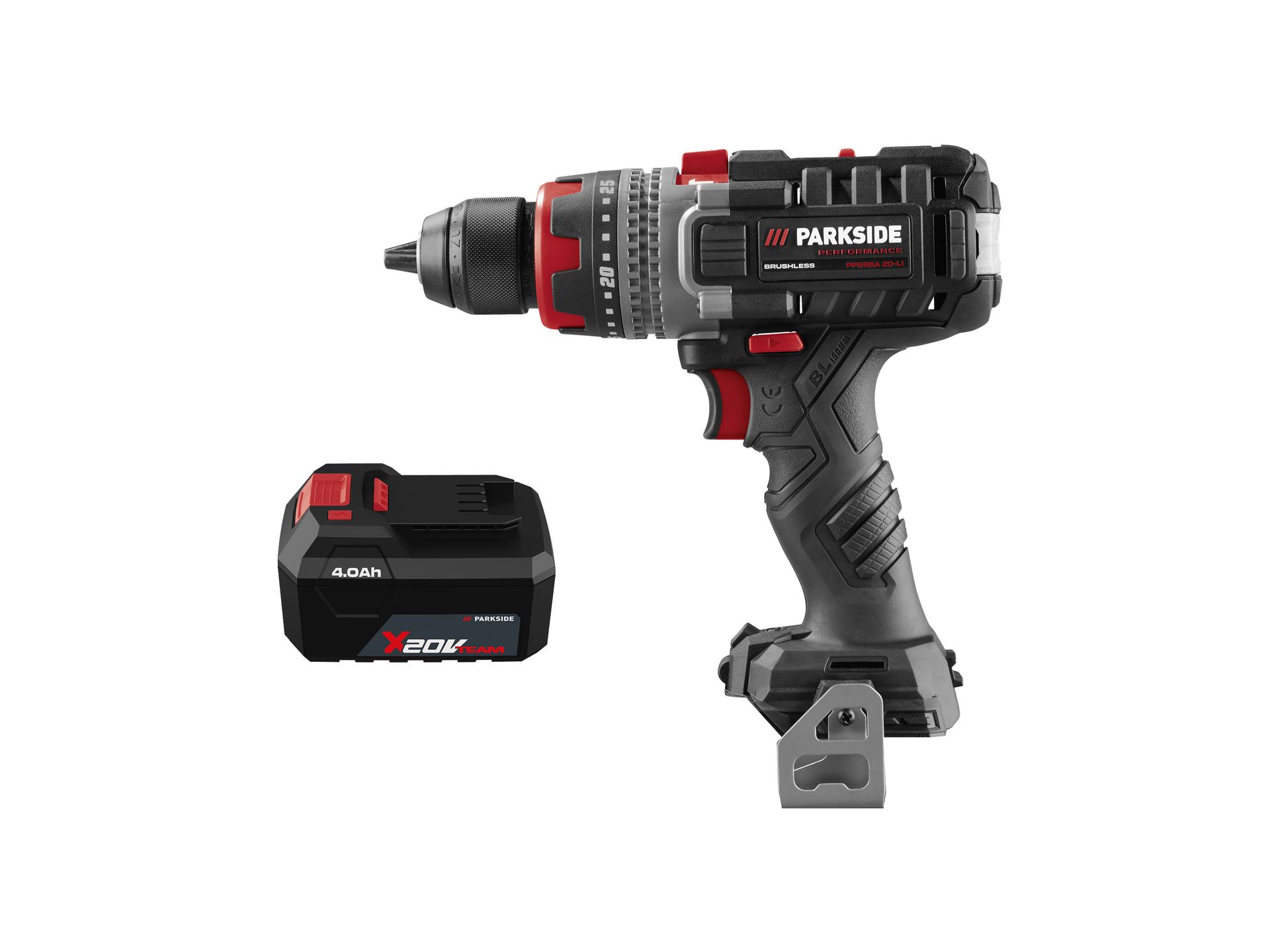 PARKSIDE® Zestaw 20 V: Akumulatorowa wiertarkowkrętarka udarowa 150Nm z akumulatorem 4 Ah