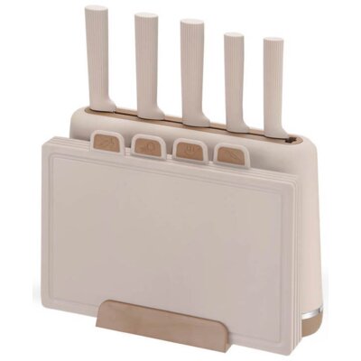 Maestro Zestaw noży MR-1412-BEIGE + zestaw desek (10 elementów)