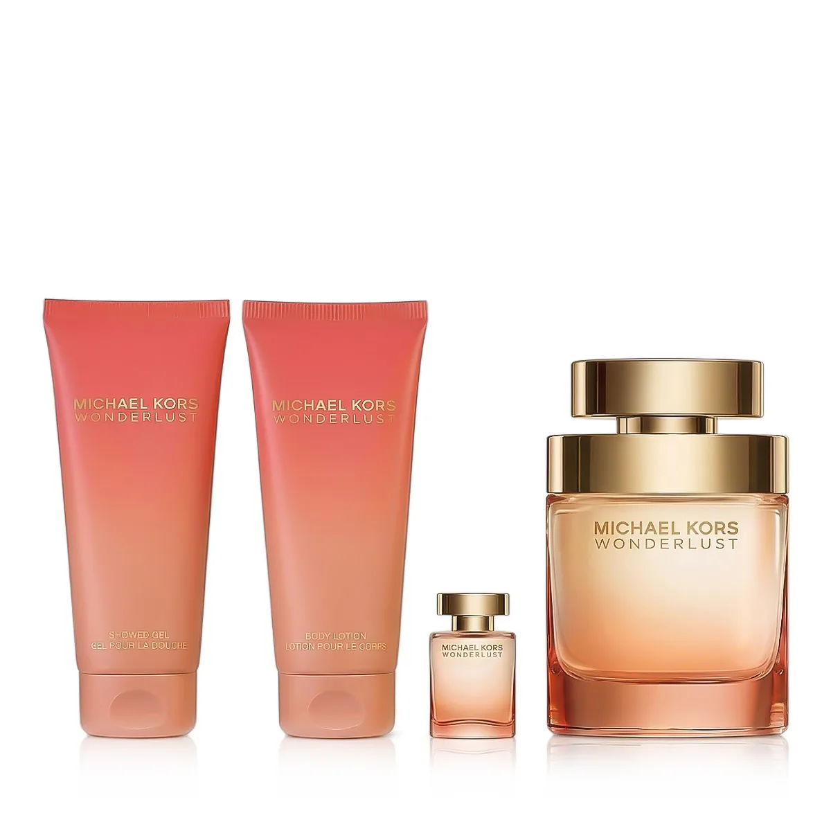 Michael Kors Wonderlust Zestaw woda perfumowana 100 ml + woda perfumowana 4 ml + żel pod prysznic 10