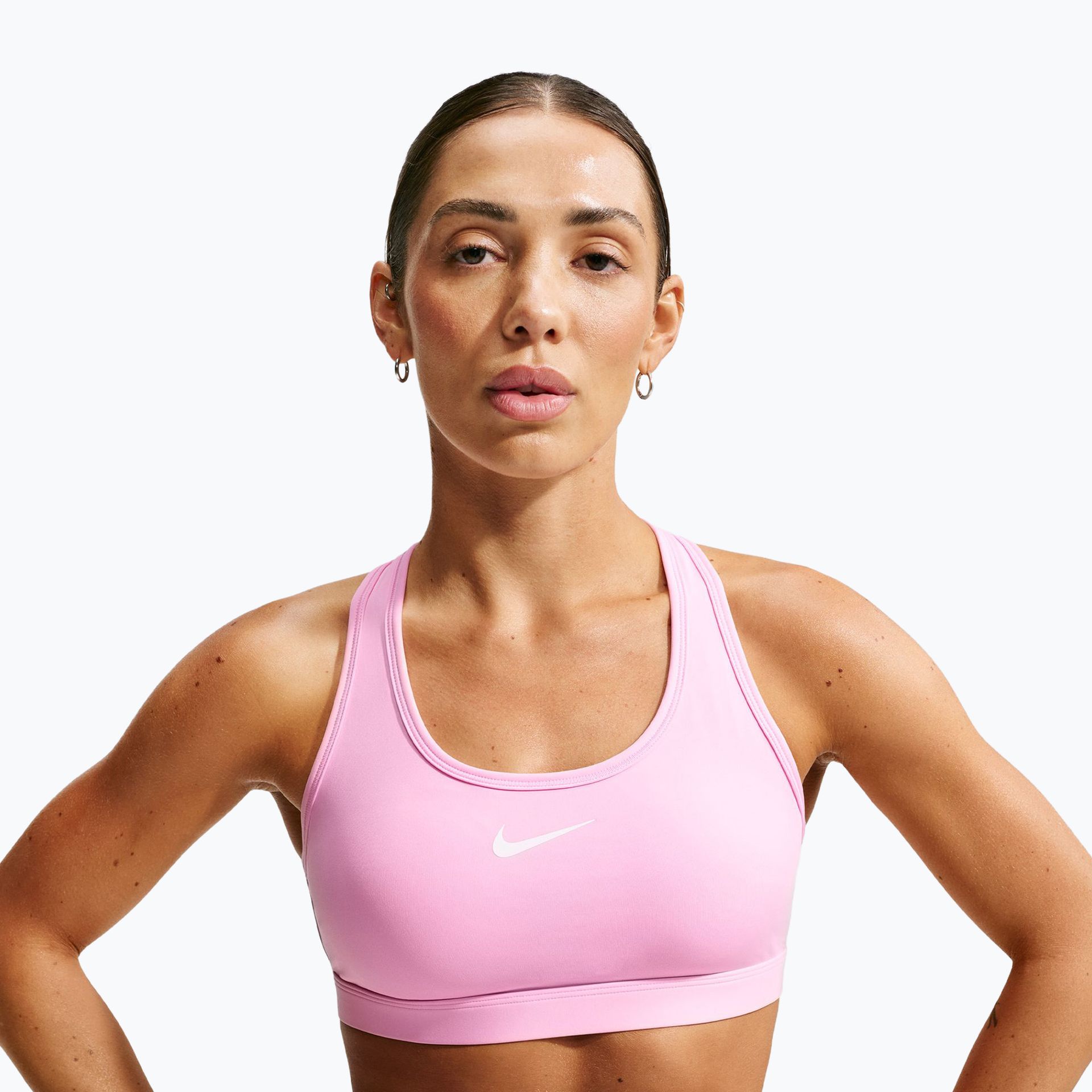 Biustonosz treningowy Nike Swoosh pink rise/white WYSYŁKA W 24H 30 DNI NA ZWROT