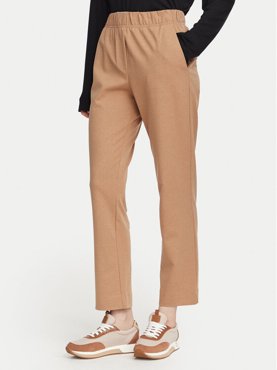 Weekend Max Mara Spodnie materiałowe Elfo 2625786011 Brązowy Regular Fit