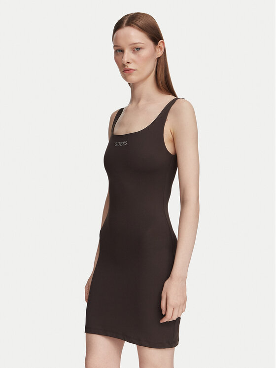 Guess Sukienka letnia V6YK07 K4711 Brązowy Slim Fit