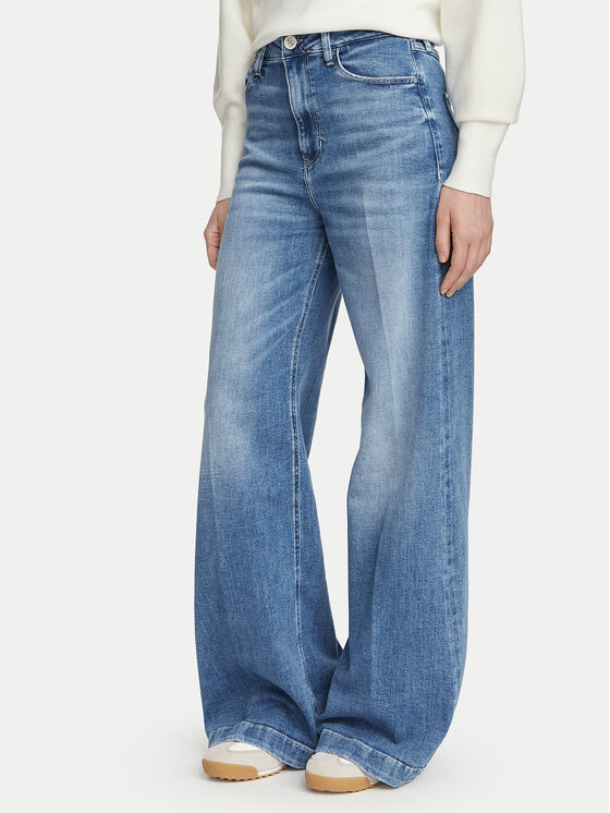 Guess Jeansy W6YA1C D1337 Niebieski Wide Leg