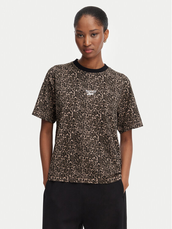 Reebok T-Shirt Elizieta RK25710CCW Brązowy Regular Fit