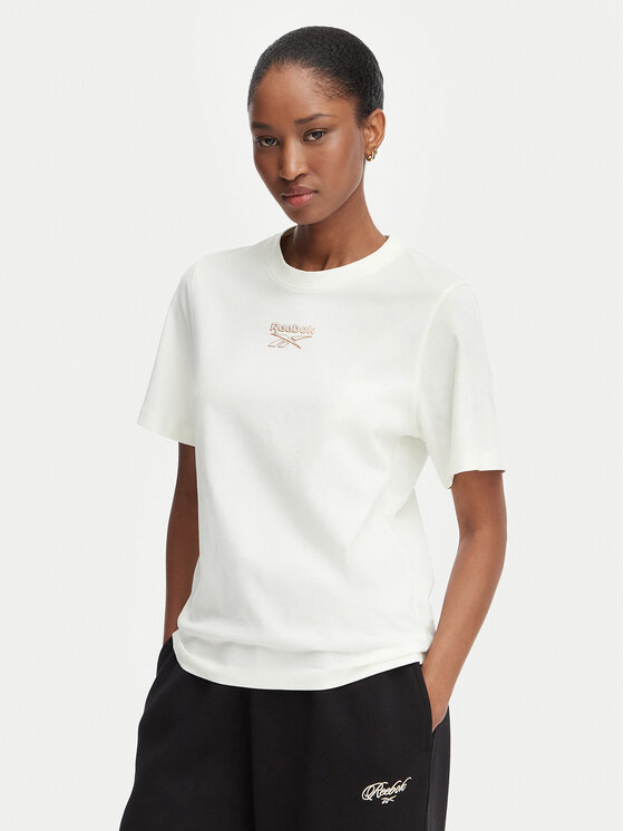 Reebok T-Shirt Nikolina RK25708CCW Kremowy Regular Fit
