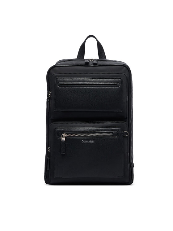 Calvin Klein Plecak Ssnl Raised Logo Double Pocket B LV04D3498G Czarny