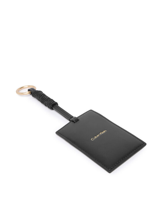 Calvin Klein Etui na klucze Foil Logo Lacing Cardcase Charm LV04F1259G Czarny