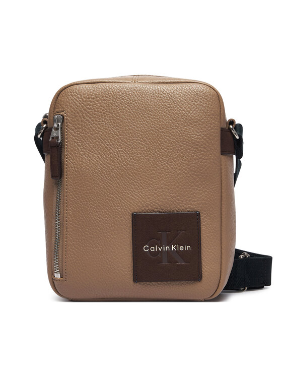Calvin Klein Saszetka Bold Pebble Ssnl Simple Reporter LV04D3624G Beżowy