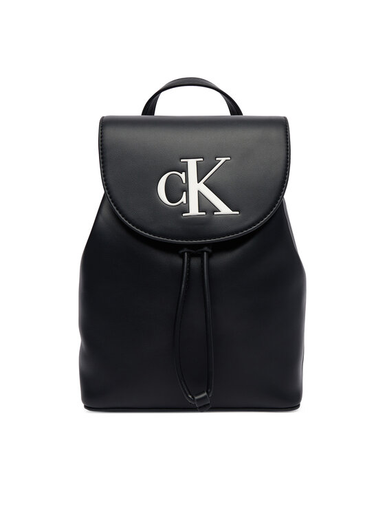 Calvin Klein Plecak Bold Ck Flap Mini Backpack LV04F3893G Czarny