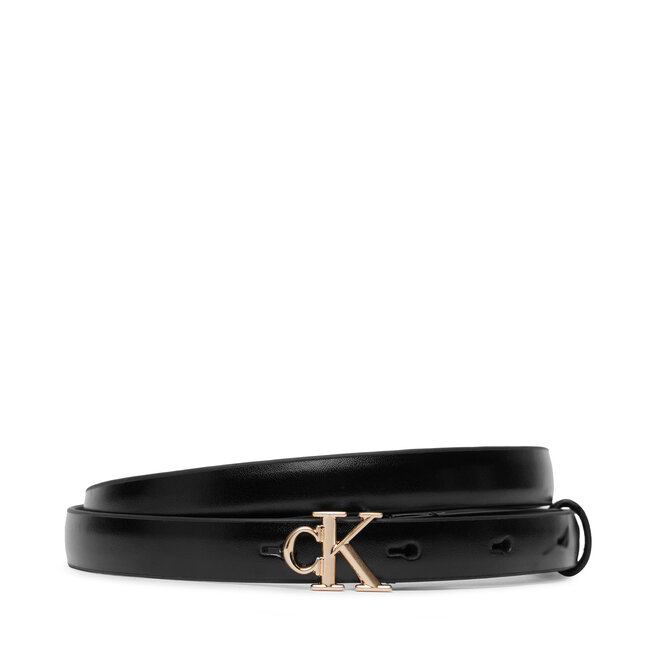 Pasek Calvin Klein Round Ck Buckle Smooth 15Mm LV04F7085G Czarny