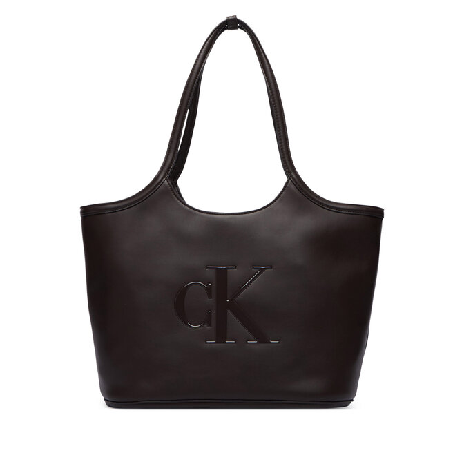 Torebka Calvin Klein Bold Ck Shopper LV04F3562G Bordowy