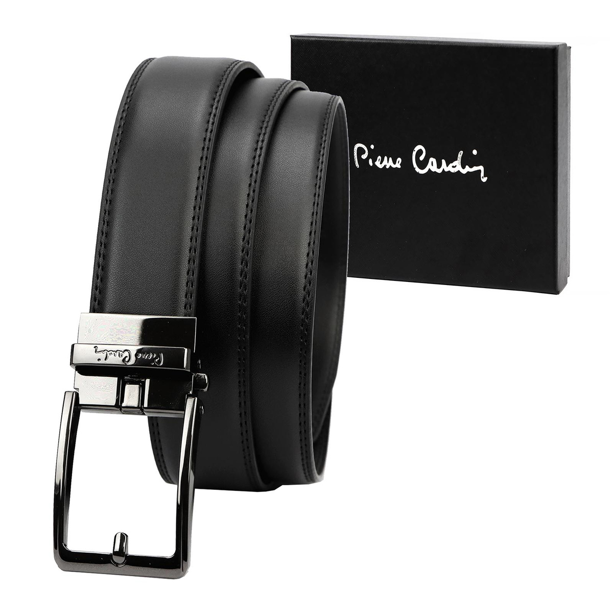 skóra ekologiczna Męski paski Pierre Cardin 3361 GG46 BLACK
