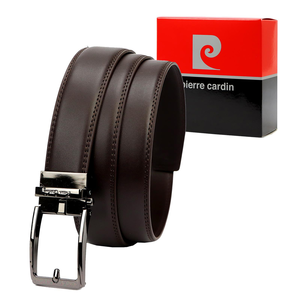 skóra ekologiczna Męski paski Pierre Cardin 3364 GG49 D.BROWN
