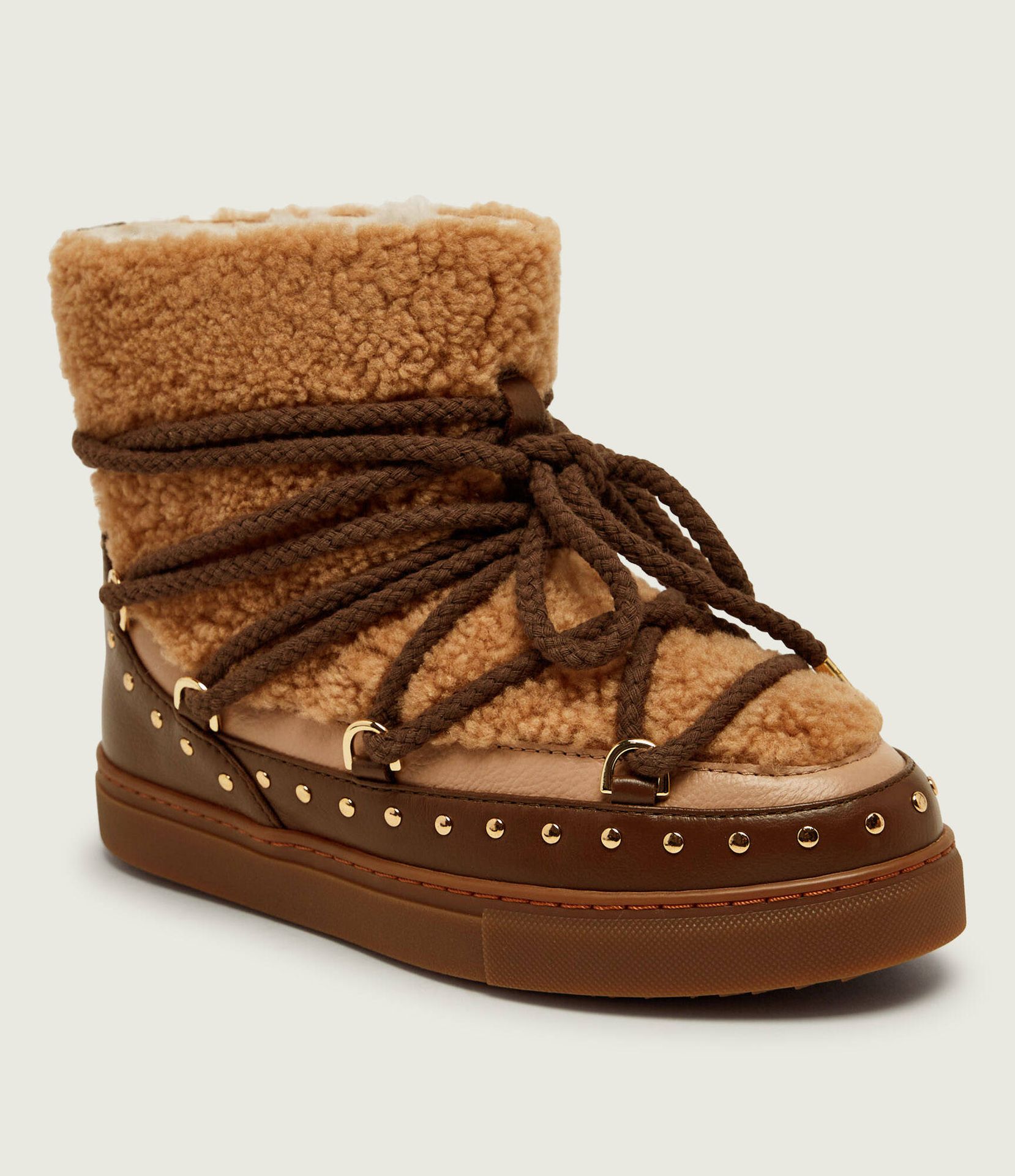 INUIKII Śniegowce Curly Rock shearling skóra wełna
