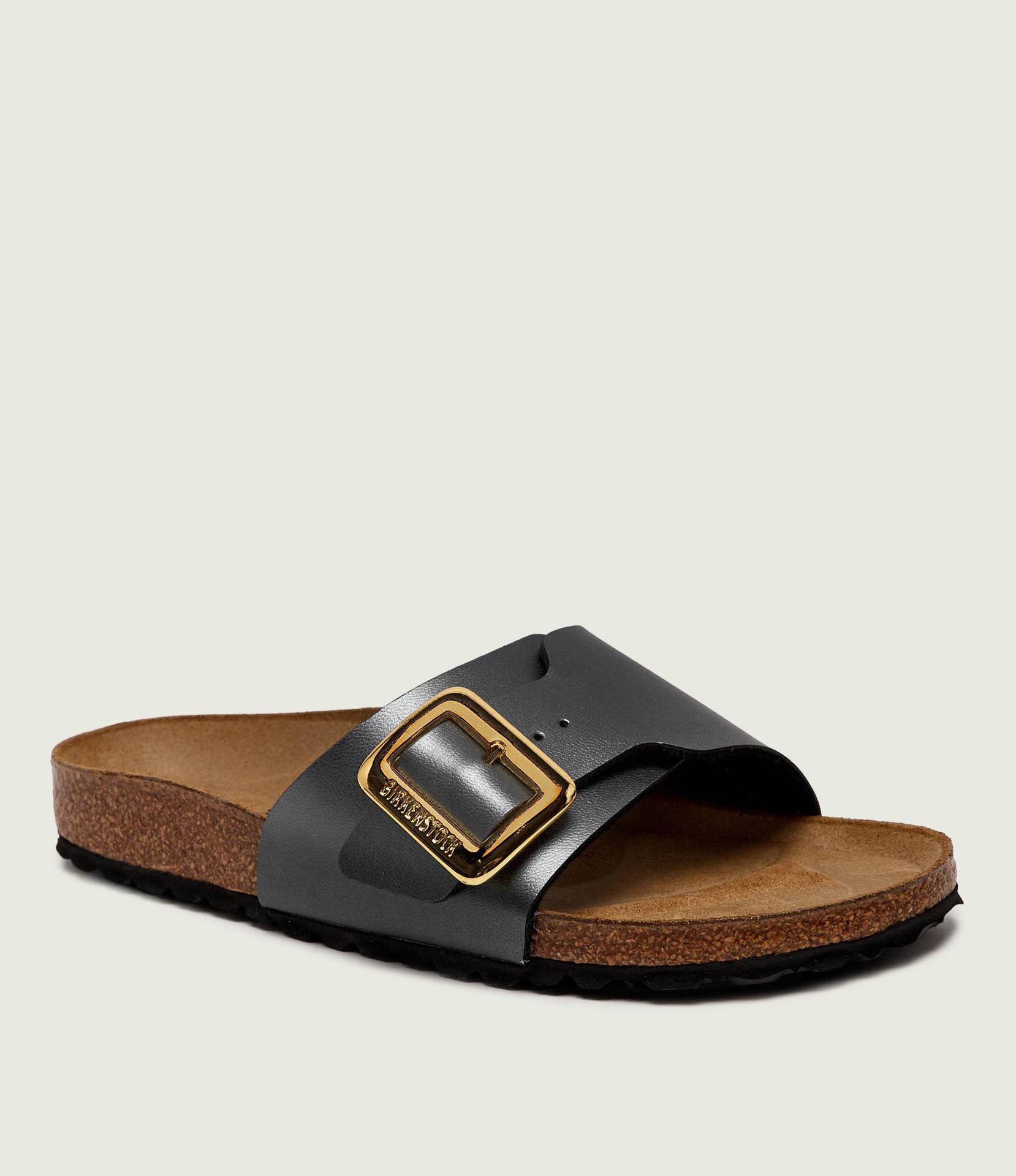 Birkenstock Klapki Catalina Luxe Buckle zamsz narrow fit