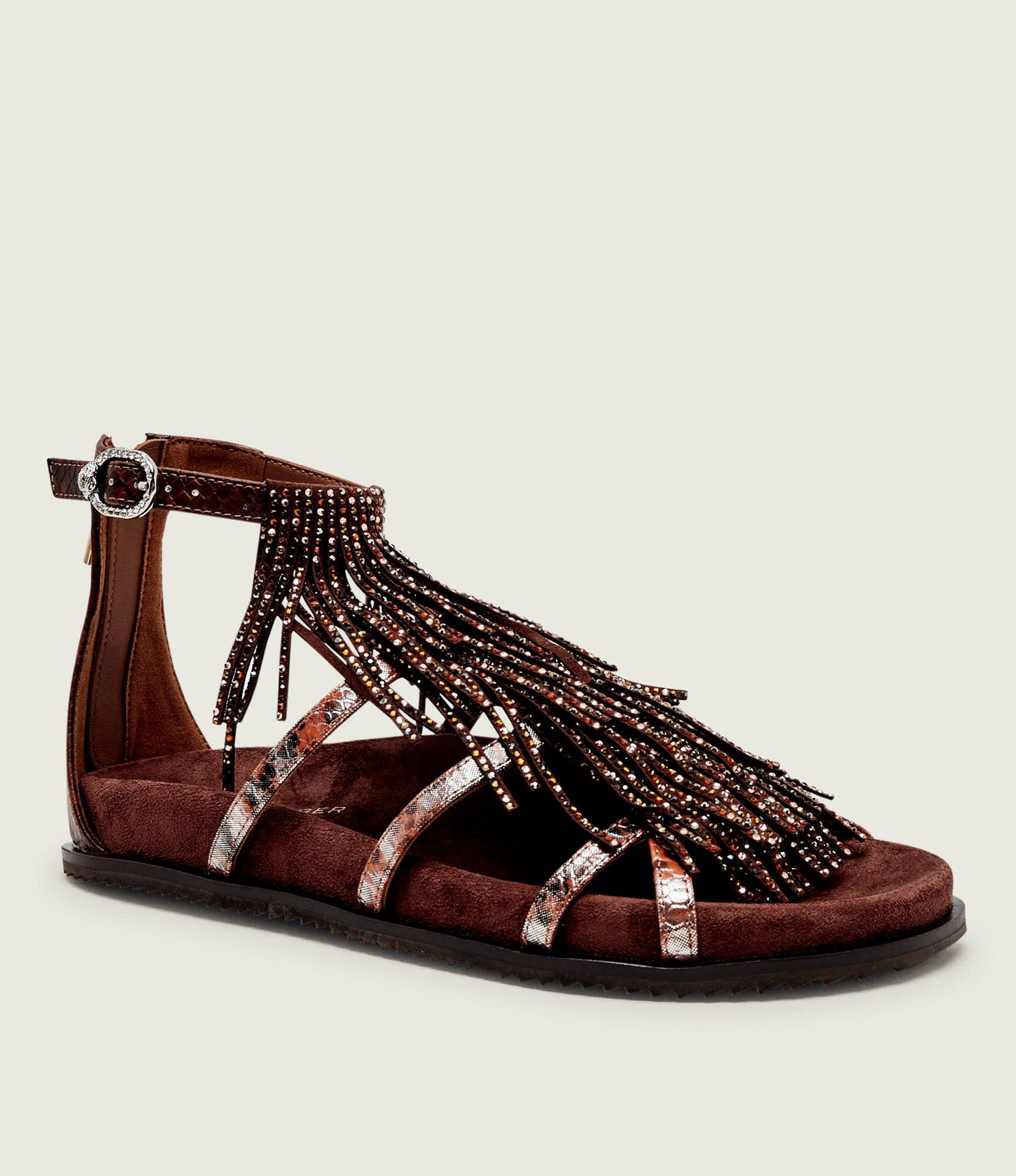 Kurt Geiger Skórzane sandały Fringe
