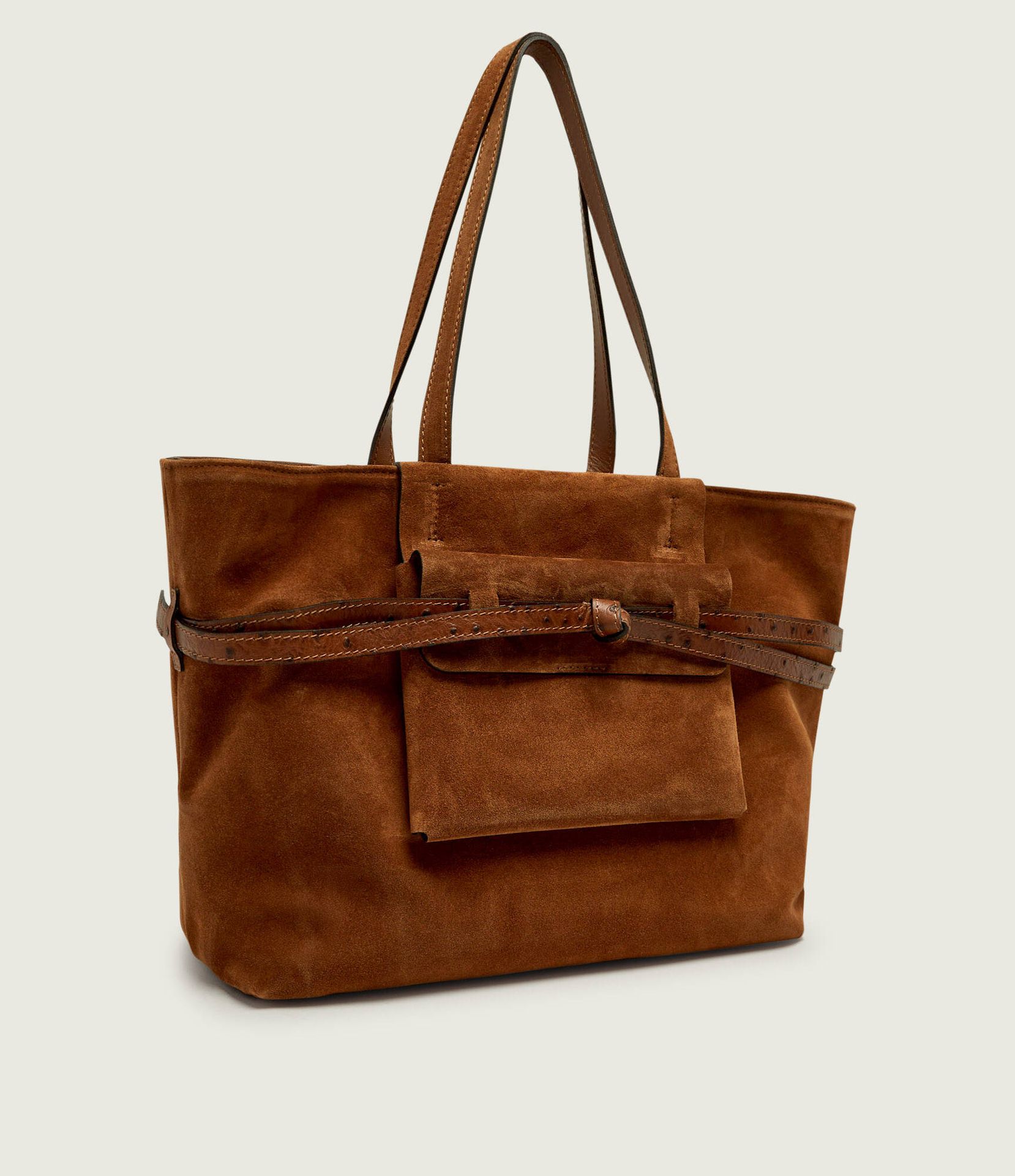 GIANNI CHIARINI Shopperka Belty zamsz