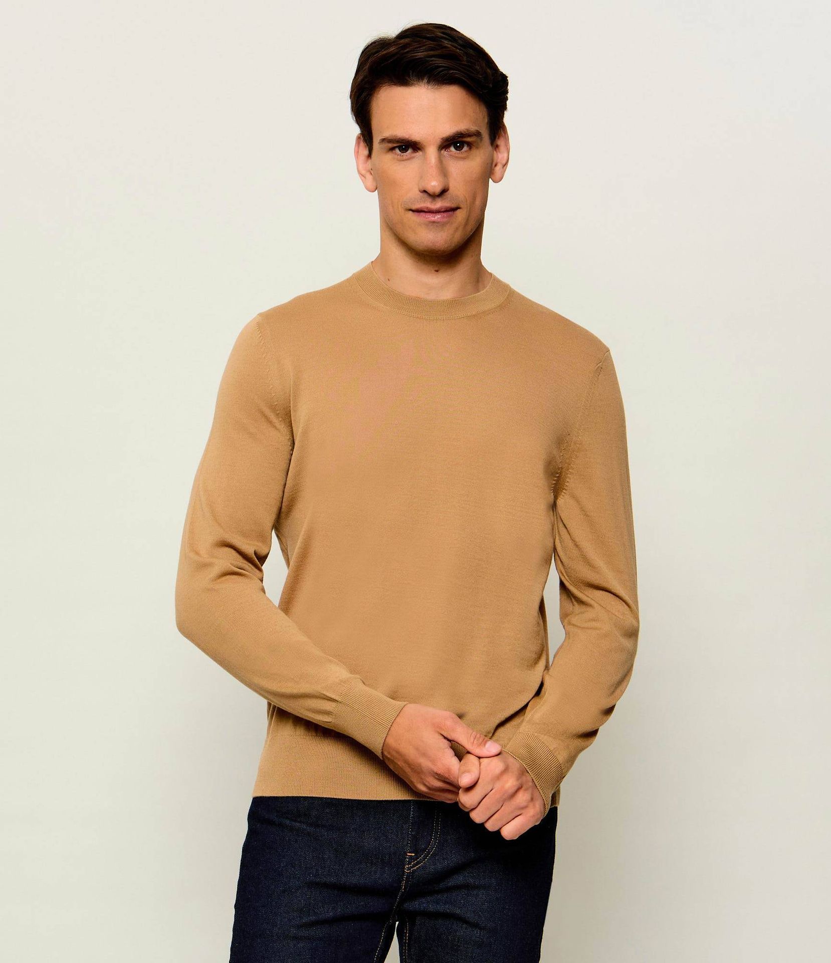 BOSS BLACK Wełniany sweter H-Leno Regular Fit