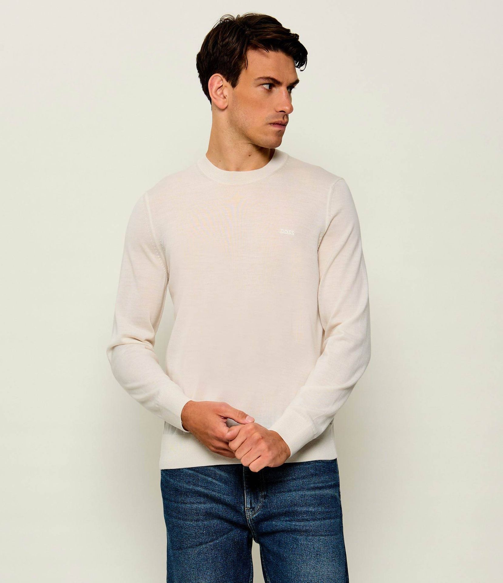 BOSS BLACK Wełniany sweter H-Leno-L Regular Fit