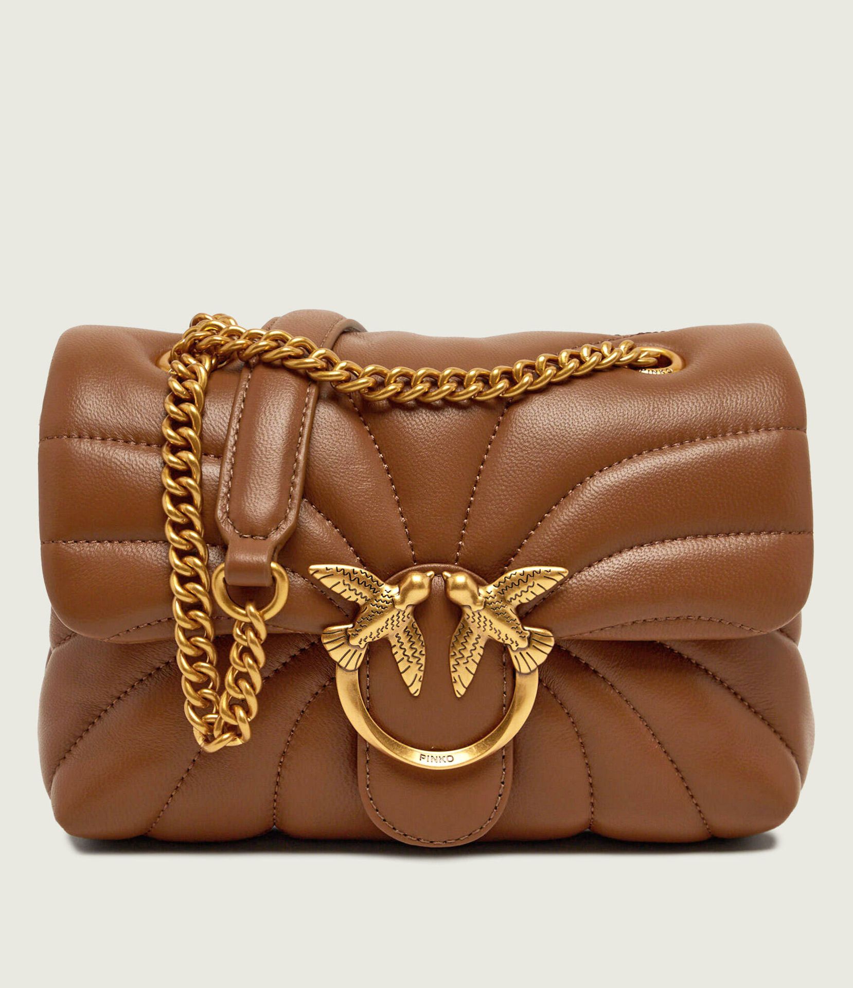 Pinko Skórzana torebka na ramię Love Puff Mini