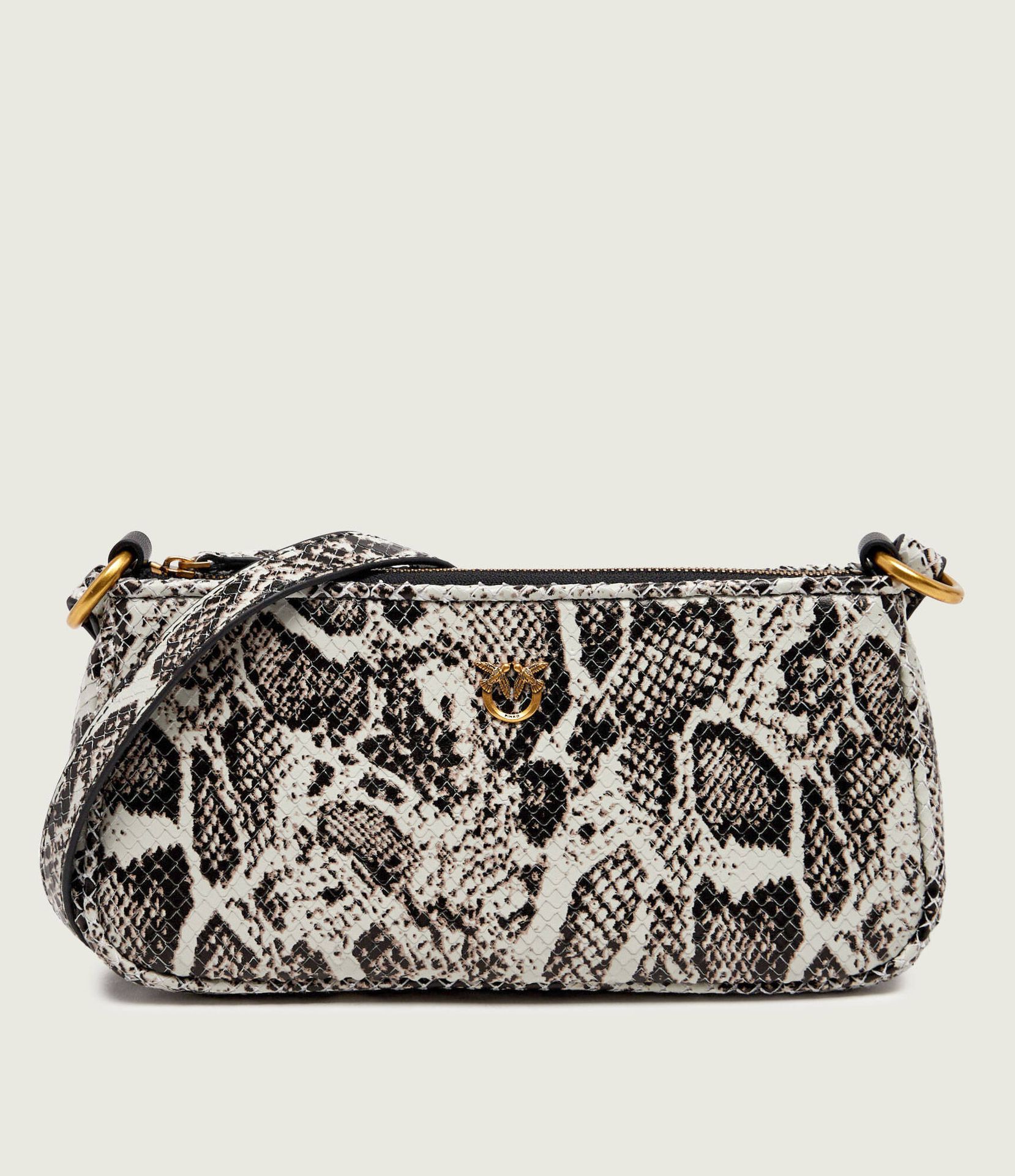 Pinko Skórzana torebka na ramię Half Moon Horizontal Mini