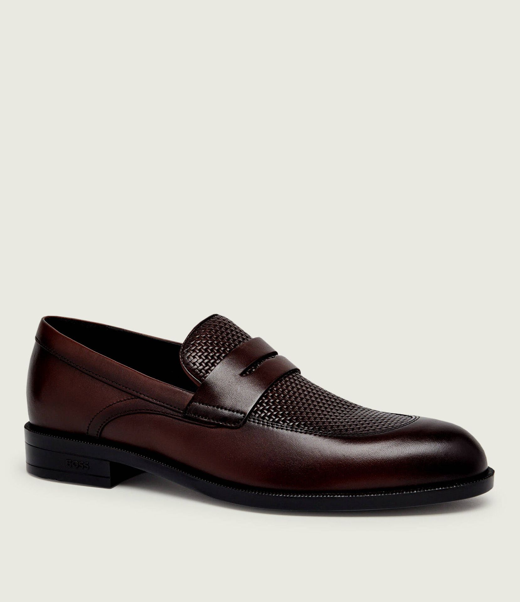 BOSS BLACK Skórzane loafersy Tayil_Loaf_buwvpe