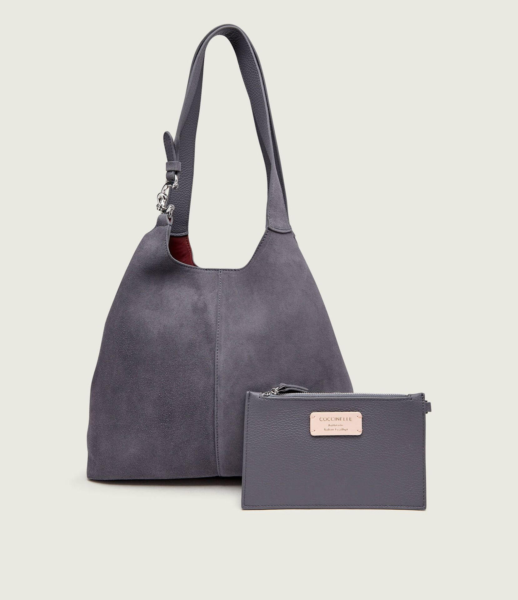 Coccinelle Shopperka + saszetka Coccinelle C-Easy zamsz