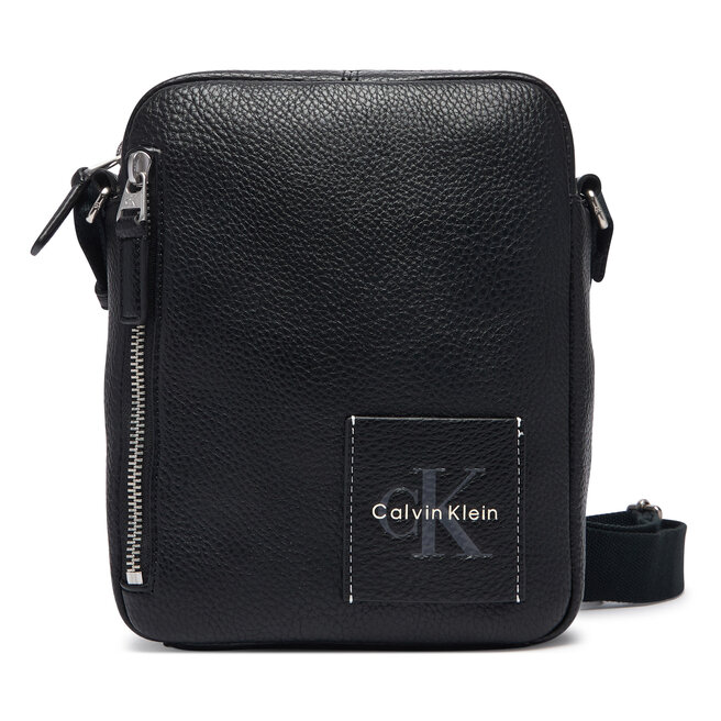 Saszetka Calvin Klein Bold Pebble Simple Reporter LV04D3623G Czarny