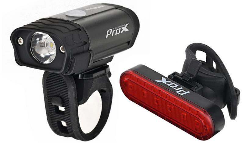 Zestaw lamp rowerowych ProX Hydra II 400 lm + 10 lm USB-C GoPro