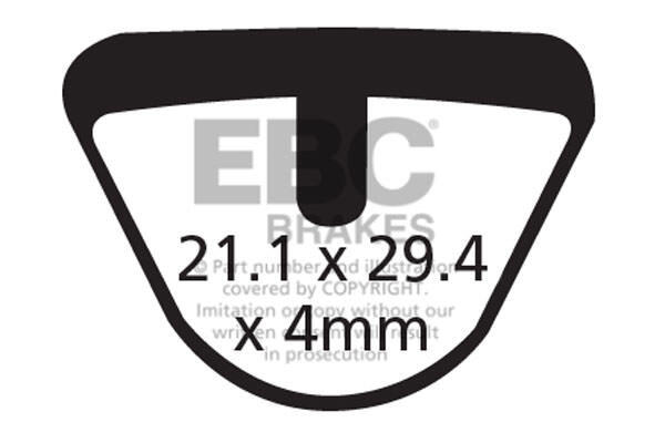 CFA285 - Klocki hamulcowe rowerowe (organiczne) EBC Brakes