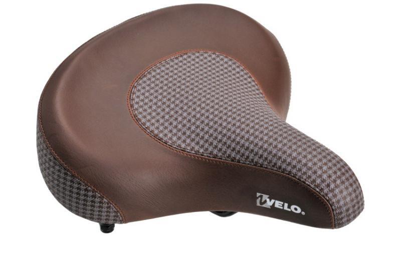 Siodło rowerowe Cruiser Comfort brązowo-białe 267x257 mm