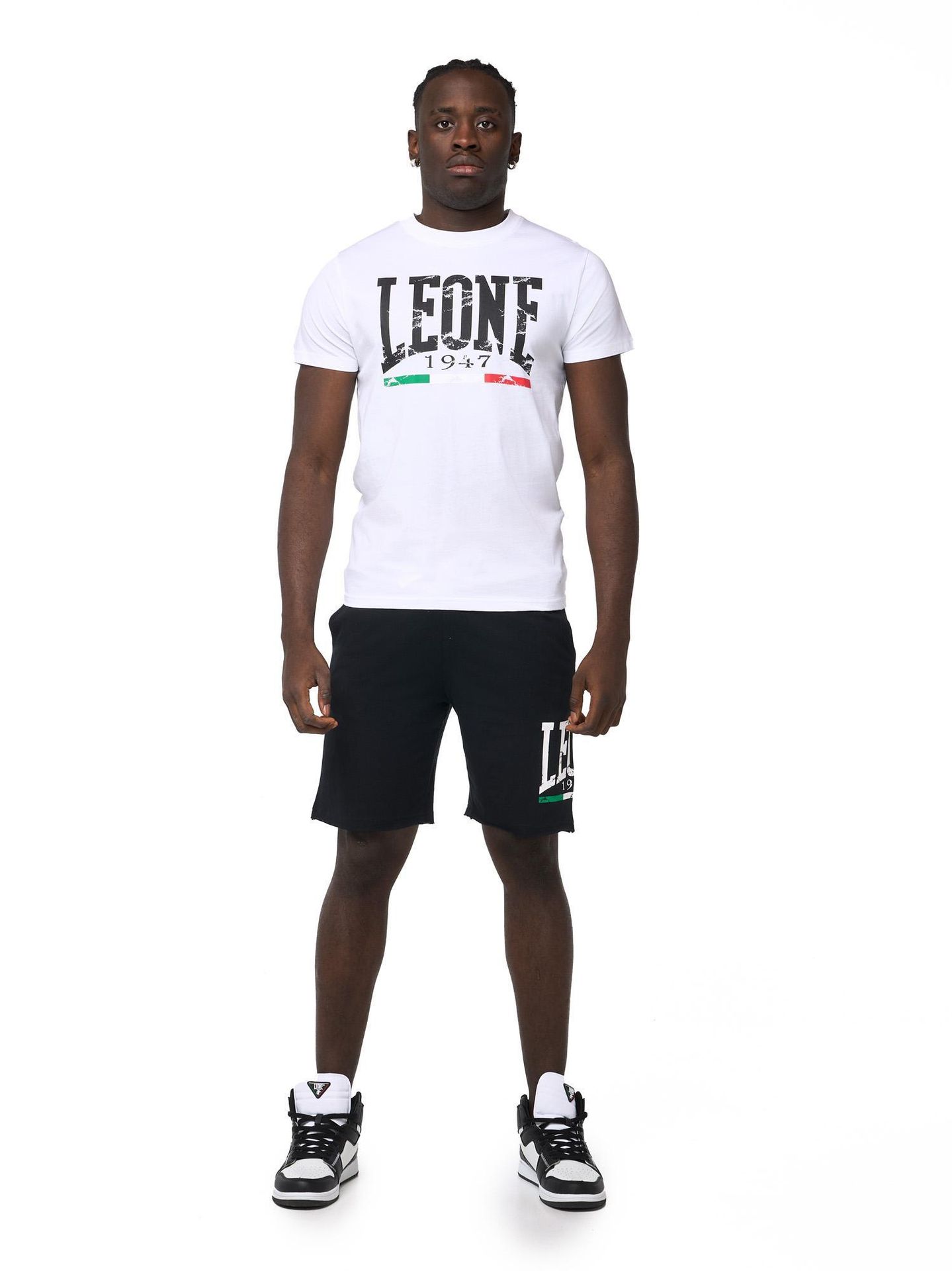 Zestaw męski T-shirt + szorty bermudy z logo Vintage